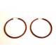 UNOAERRE CIRCLES EARRINGS IN SILVER with GLITTER BROWN 7.5 DIAMETER