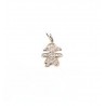 CIONDOLO BEBE FEMMINUCCIA ORO18 KT E ZIRCONI+COLLANA LACCIO OMAGGIO