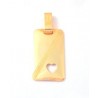CIONDOLO MEDAGLIETTA CUORE IN ORO GIALLO 18KT + COLLANA LACCIO IN OMAGGIO