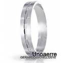 UNOAERRE WEDDING RING BAGUE EN ARGENT POLI BANDE CENTRALE