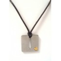 Collier en acier inoxydable et or jaune 18 KT