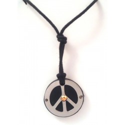 NECKLACE stainless steel and yellow gold 18 KT