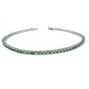 BRACCIALE TENNIS IN ORO BIANCO 18KT CON ZIRCONI VERDI