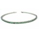 BRACCIALE TENNIS IN ORO BIANCO 18KT CON ZIRCONI VERDI