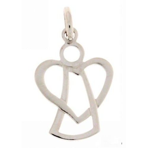 Ciondolo Quadrifoglio Portafortuna In Oro Giallo E Bianco 18 KT – 2 Cm – Con Collana Laccio In Omaggio E Confezione Regalo