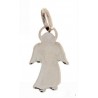 CIONDOLO ANGELO IN ORO BIANCO 18 KT + COLLANA LACCIO IN OMAGGIO