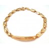 BRACCIALE CATENA CON PIASTRINA IN ORO GIALLO 18 KT