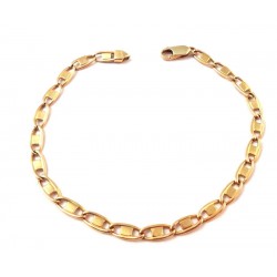 BRACCIALE CATENA DA UOMO IN ORO GIALLO 18 KT